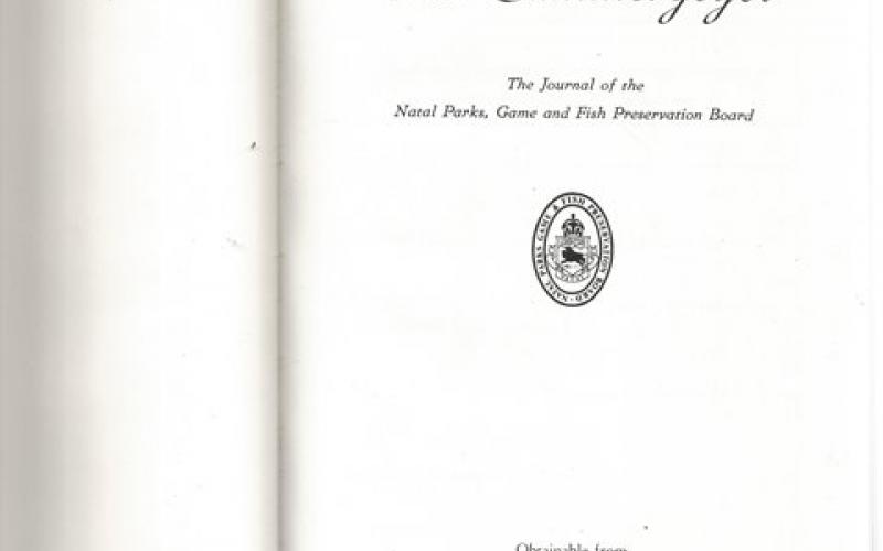 Title page of The Lammergeyer: The Journal of the Natal Parks, Game and Fish Preservation Board 1962-1972 by various authors