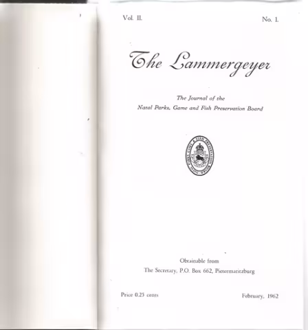 Title page of The Lammergeyer 1962-1972