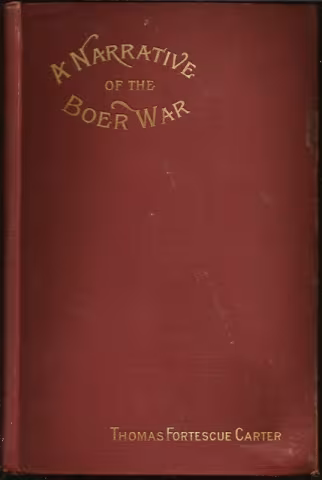 Front cover of A Narrative of the Boer War by Thomas Fortescue Carter