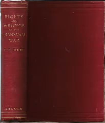 Front cover of Rights and Wrongs of the Transvaal War by Edward Cook