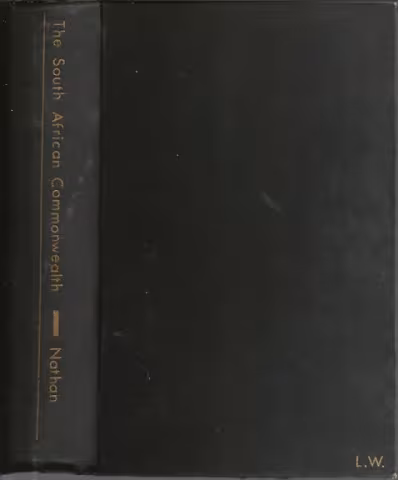 Front Cover of The South African Commonwealth by Manfred Nathan