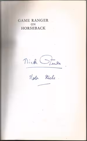 Signatures on title page of Nick and Nola Steele