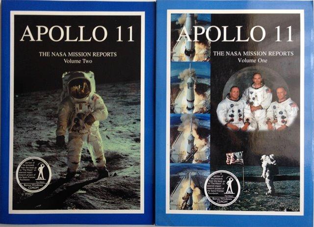 Front Covers of Apollo 11, the NASA Mission Reports edited by Robert Godwin