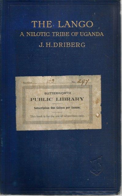 Front Cover of The Lango by J H Driberg