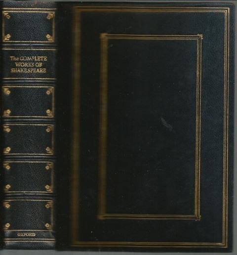 Front and spine of The Complete Works of William Shakespeare